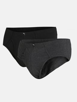 Puma - Basic Plain Brief Black (Pack of 2)