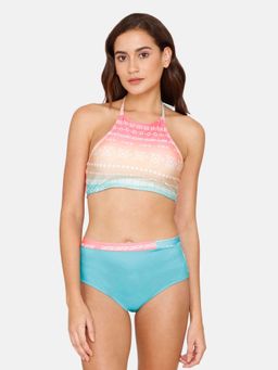 Zivame - Coucou Bikini Set With Removable Padding - Sea Green (Set of 2)