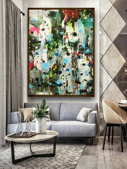 The Art House - Green Blue Abstract Wall Art
