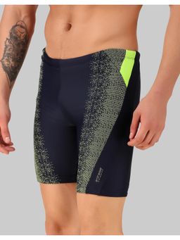 Viva Swimming - Navy Blue OMSJ-337 Mens Printed Swimming Jammer