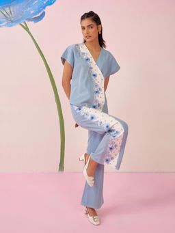 Clothes on my mind - Fern Blue Co-Ord (Set of 2)