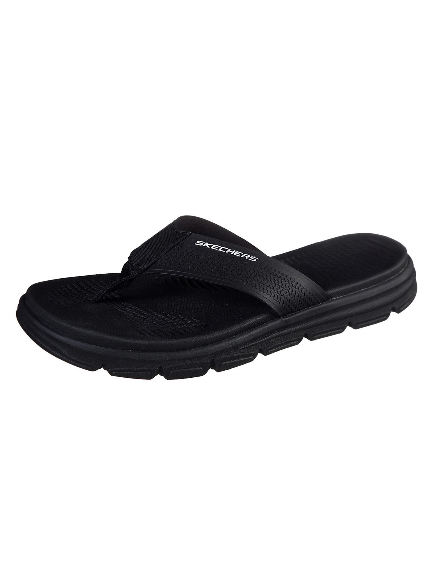 skechers black slippers