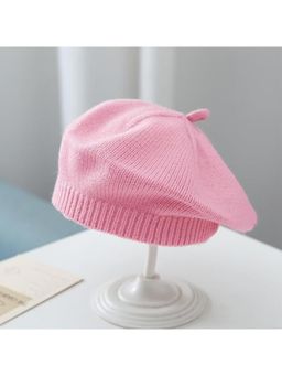 Priaansha Creations - Pink Kids Knitted Beret Winter Cap