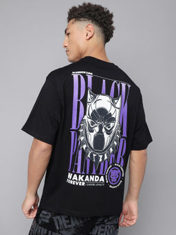 Free Authority - Men Official Marvel Comics Black Panther Graphic Pure Cotton T-Shirt