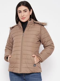 Vero Amore - Women Winterwear Jacket-Beige