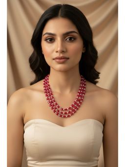 Kastiya Jewels - Quartz Semi Precious Gemstone and Pearl Necklace