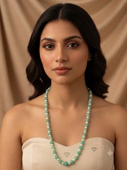 Kastiya Jewels - Beryl Semi Precious Gemstone and Pearl Necklace