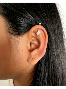 Boldiful - 925 Sterling Silver Boldiful Lotus Drop Helix Piercings Bugadi Earrings