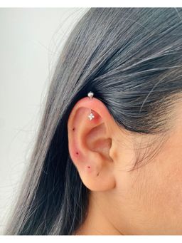 Boldiful - 925 Sterling Silver Boldiful Clover Drop Helix Piercings Bugadi Earrings