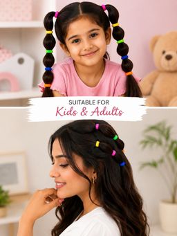 Accessher - Multicolour Neon Elastic Hair Band Set