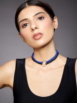 Rhea - Pack of 2 Gold Ring Choker Necklace