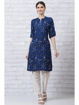 Rangriti - Blue Printed Kurta