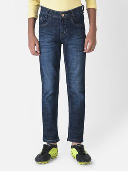 CRIMSOUNE CLUB - Boy Navy Blue Light Fade Jeans