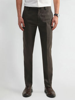 Arrow Newyork - Mens Brown Checks Formal Trouser