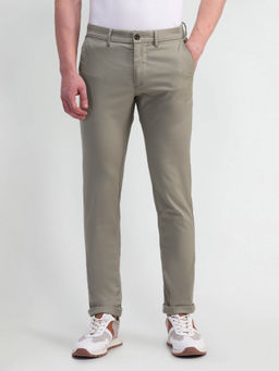 Arrow Sports - Mens Beige Textured Casual Trouser