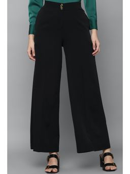 Allen Solly - Women Black Regular Fit Solid Casual Trousers