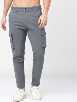 HIGHLANDER - Mens Grey Slim Cargo