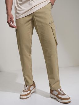 HIGHLANDER - Men Beige Slim Fit Cargo Style