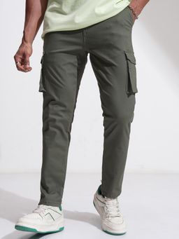 HIGHLANDER - Men Brown Slim Fit Cargo Style