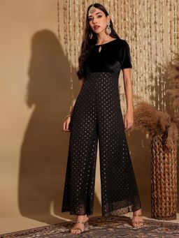 Miss Chase - Women Black Printed Jumpsuit