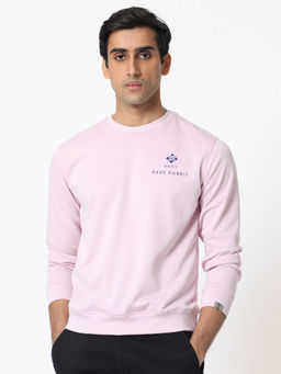 Rare Rabbit - Cerdon Light Pink Regular Fit Sweatshirt