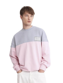 Rare Rabbit - Doel Grey Color Block Sweatshirt