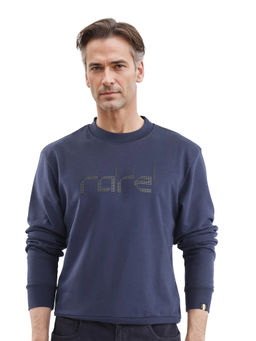 Rare Rabbit - Emry Navy Blue Graphic Sweatshirt