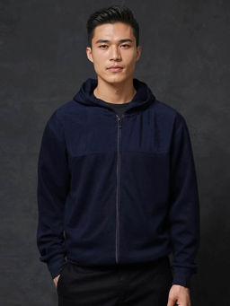 Rare Rabbit - Fego Navy Blue Plain Sweatshirt