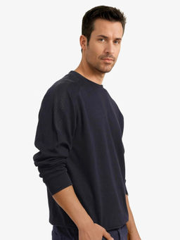 Rare Rabbit - Heg Navy Blue Plain Sweatshirt