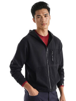 Rare Rabbit - Hobbs Black Plain Hoodie