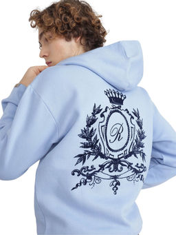 Rare Rabbit - Kant Light Blue Graphic Hoodie