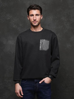 Rare Rabbit - Kevon Black Plain Sweatshirt