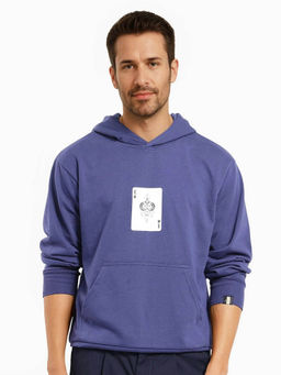 Rare Rabbit - Meloro Blue Graphic Hoodie