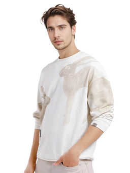 Rare Rabbit - Nellei Off White Animal Sweatshirt