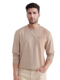 Rare Rabbit - Otese Beige Cut and Sew Sweatshirt