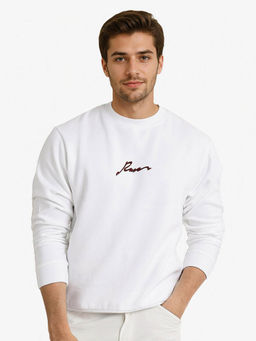 Rare Rabbit - Rew White Graphic Sweatshirt