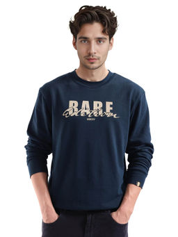 Rare Rabbit - Roven Dark Petrol Graphic Sweatshirt