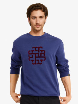 Rare Rabbit - Toxon Blue Graphic Sweatshirt