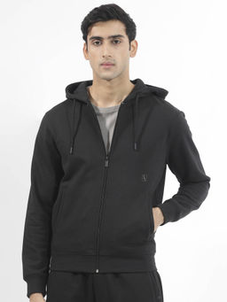 Rare Rabbit - Trood Black Plain Hoodie