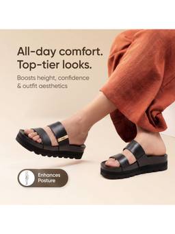 Frido - Women Arch Support Sandals For Daily Wear - Black