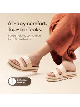 Frido - Women Arch Support Sandals For Daily Wear - Cream