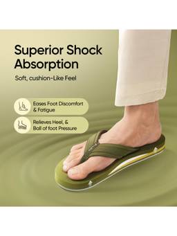 Frido - Unisex Cloud Comfort Arch Support Flipflops - Olive