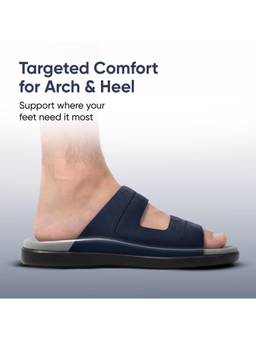 Frido - Men Comfort Dual Strap Sandals With Velcro - Blue