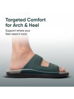 Frido - Men Comfort Dual Strap Sandals With Velcro - Olive