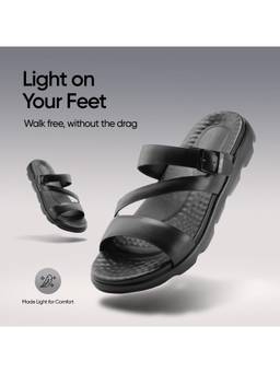 Frido - Women Cloud Comfort Open Toe Adjustable Z-Strap Sandals - Black