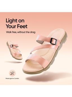 Frido - Women Cloud Comfort Open Toe Adjustable Z-Strap Sandals - Peach