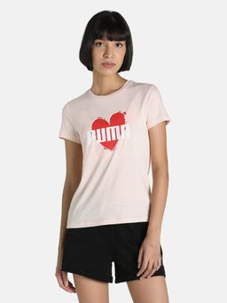 Puma - Heart Womens Pink T-shirt