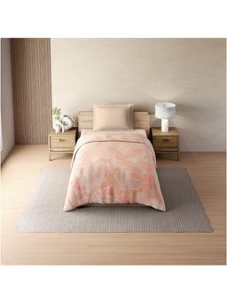 SPACES - Zera Hygro Cotton 233 TC Percale Graphic Premium Single Quilt - Orange