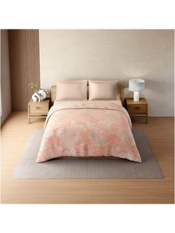 SPACES - Zera Hygro Cotton 233 TC Percale Graphic Premium Double Quilt - Orange