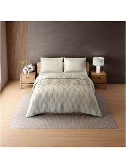 SPACES - Zera Hygro Cotton 233 TC Percale Graphic Premium Double Quilt - Beige